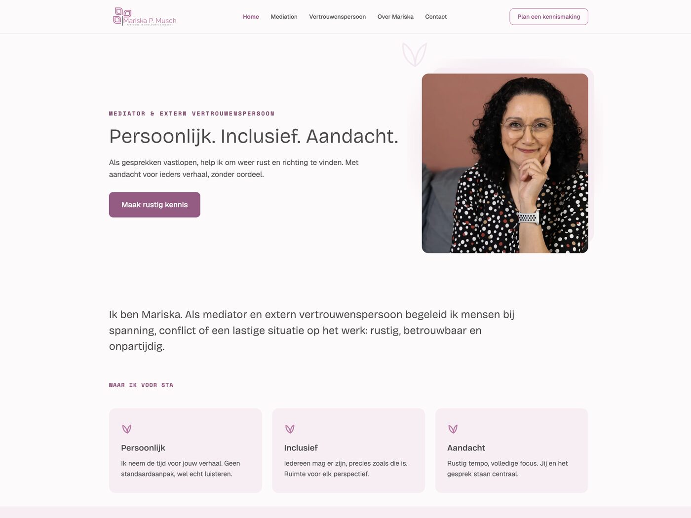 De website van Mariska Musch